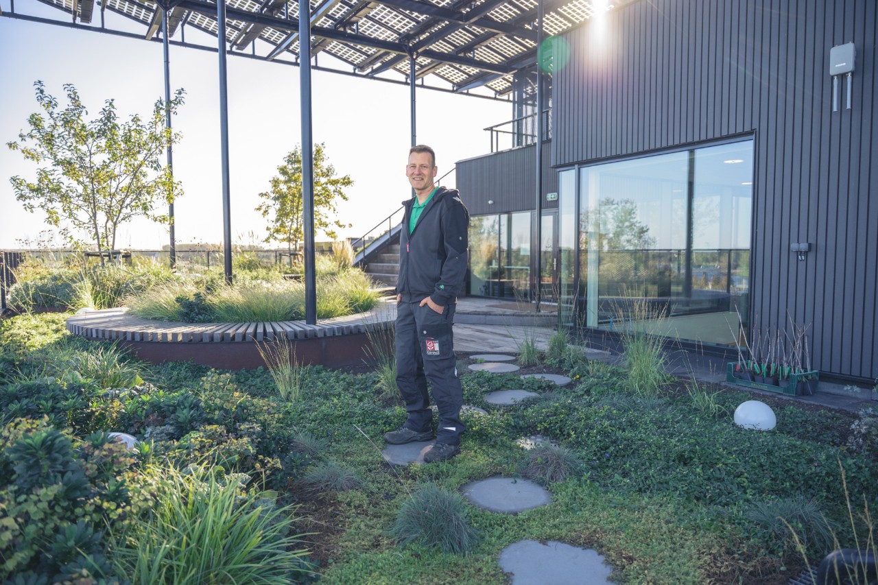 Gert Jansen no jardim de Ginkel Groep
