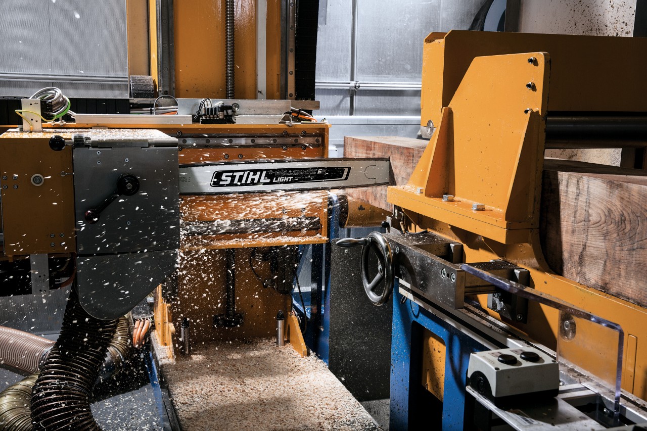 As guias STIHL a serem testadas numa oficina